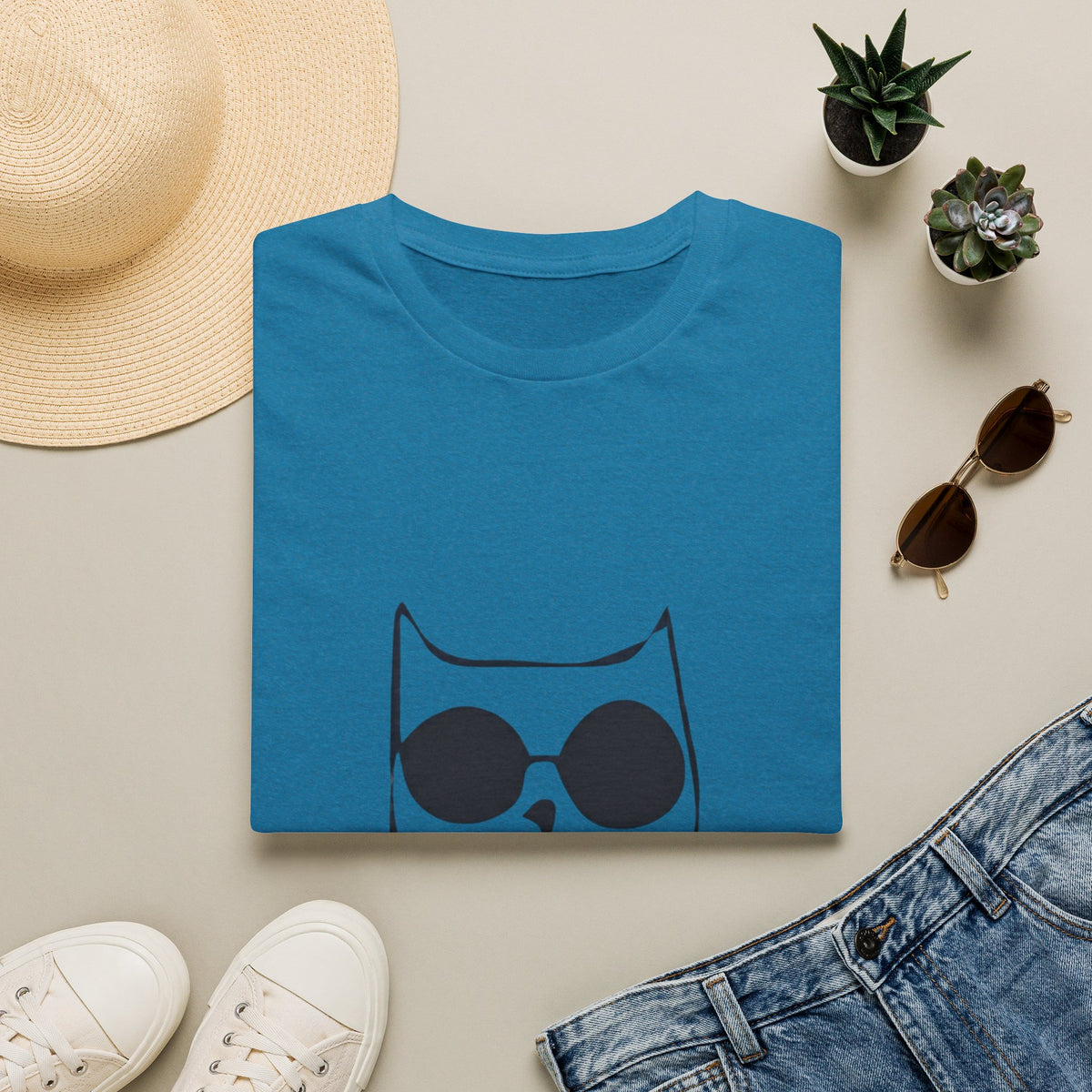 Cat Graphic Adult T-Shirt — "Don't Stress Meowt" Relaxed Tee for Cat Lovers