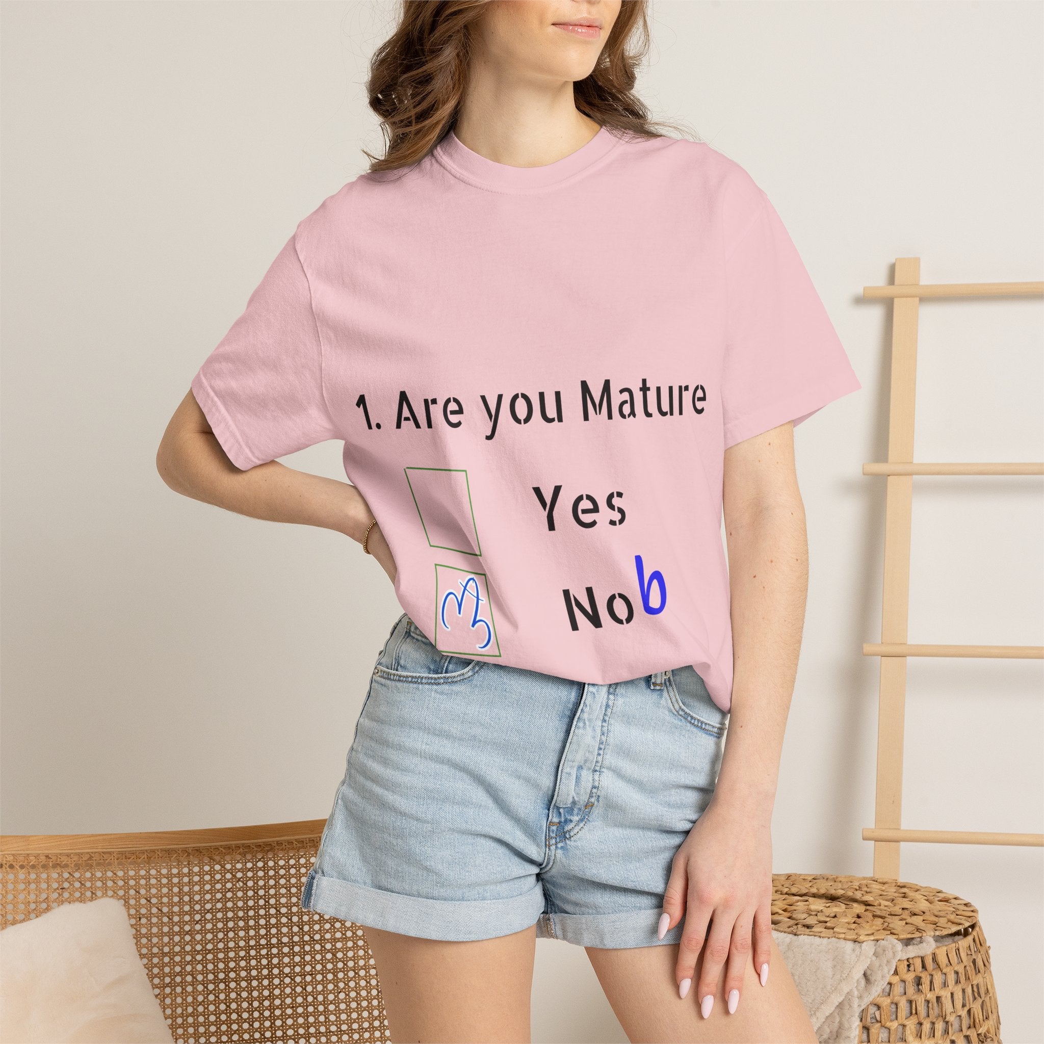 Adult T-Shirt — Funny "Are You Mature?" Checkbox Graphic Tee