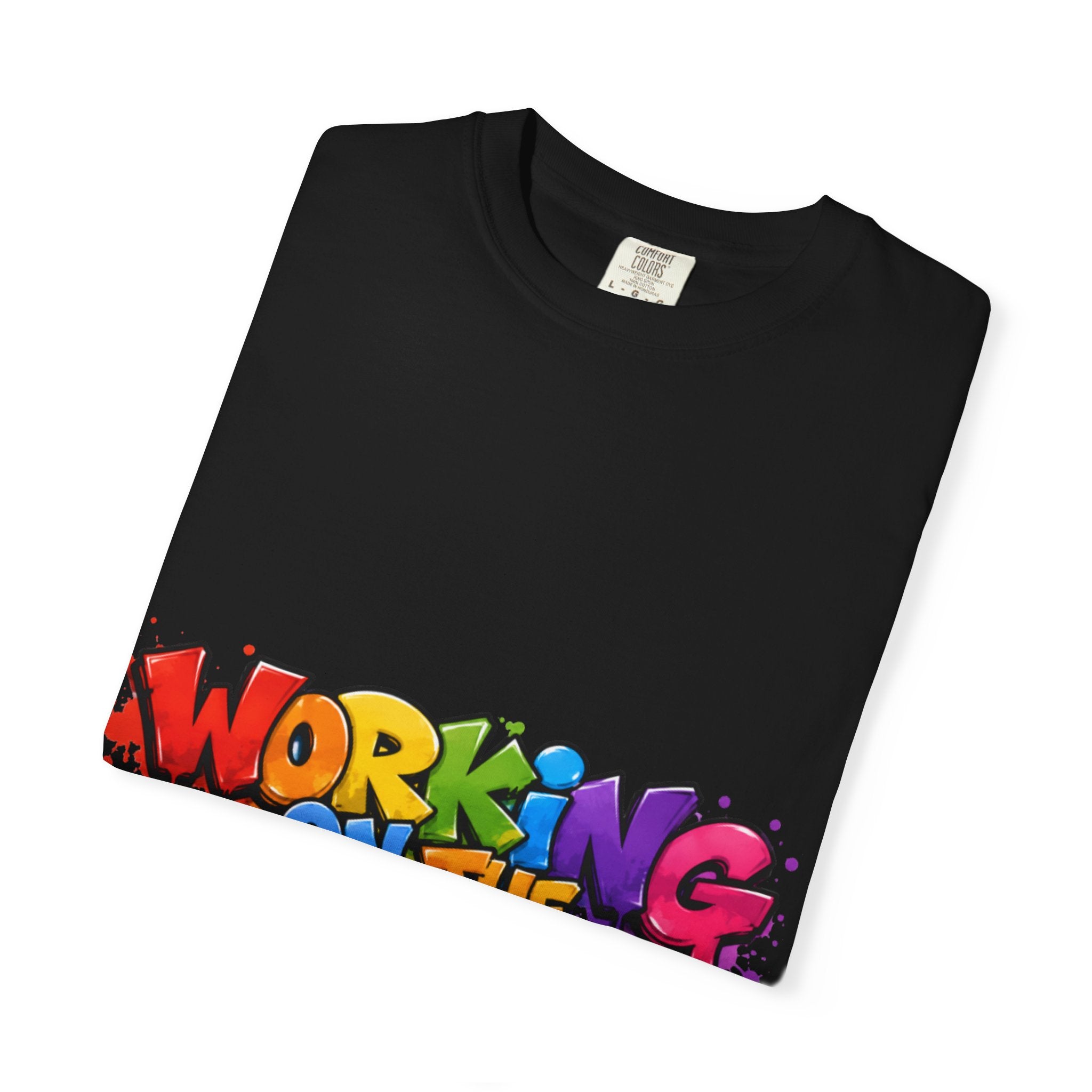 Working on the Tsim graffiti style Adult T-shirt | colorful street art text