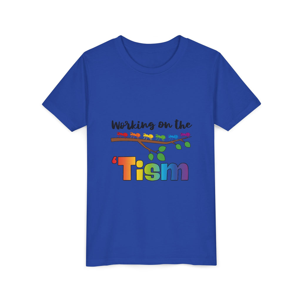 Working on the 'Tism Youth Tee | Rainbow Lights Autism Awareness