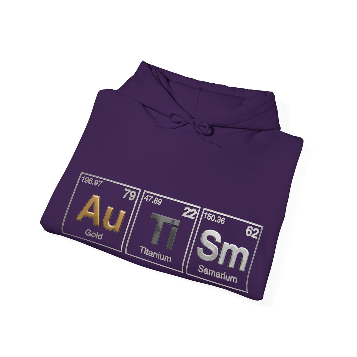 Autism Periodic Table Adult Hoodie — Au Ti Sm Element Design