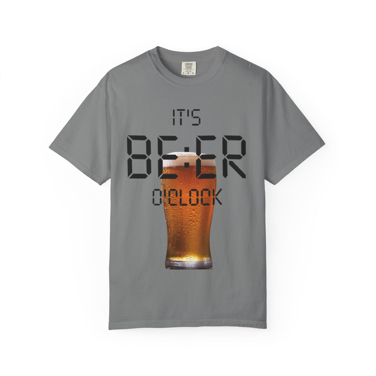 Beer O'Clock Adult T-Shirt — "It's BEER O'CLOCK" Graphic Tee with Pint Glass