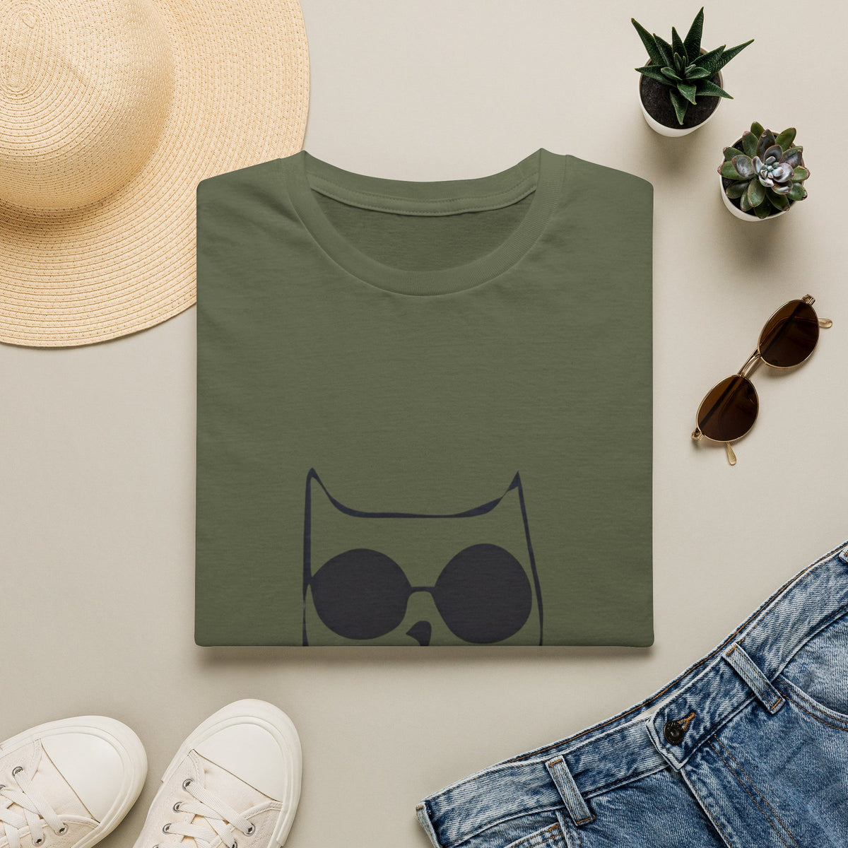 Cat Graphic Adult T-Shirt — "Don't Stress Meowt" Relaxed Tee for Cat Lovers