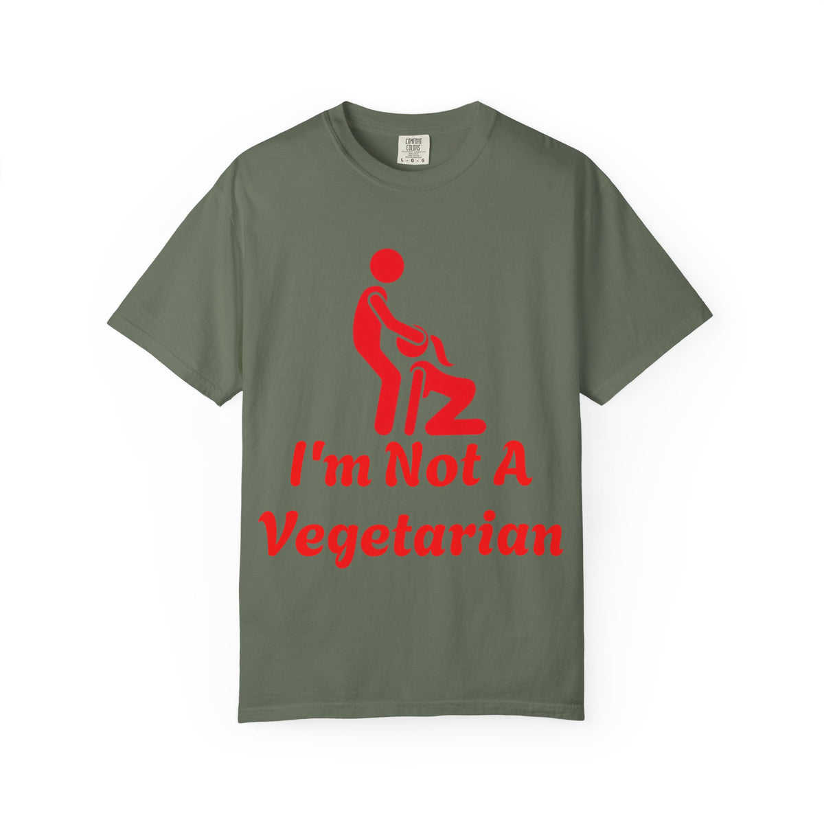 Graphic Adult T‑Shirt — "I'm Not A Vegetarian" Funny Meat Lover Tee