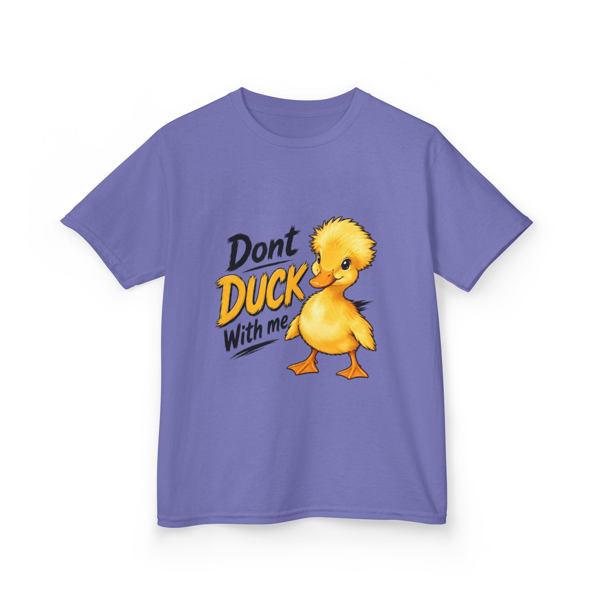 Kids Tee — “Don't Duck With Me” Cute Angry Duck Graphic