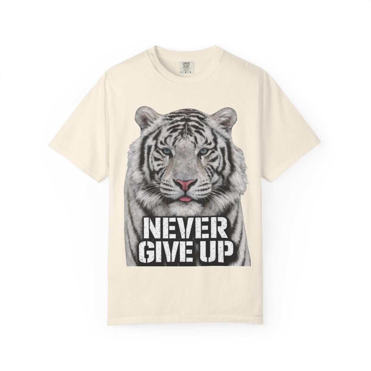 Never Give Up Tiger Adult T-Shirt