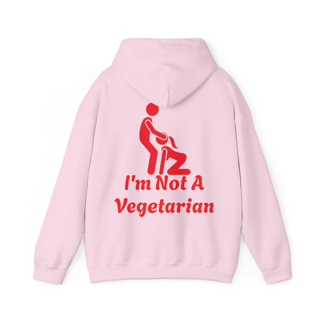 Adult Hoodie — I'm Not A Vegetarian (Funny Grilling Graphic)