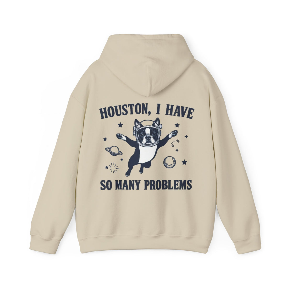 Houston, I Have So Many Problems Adult Hoodie — Funny Space French Bulldog Graphic Hoodie