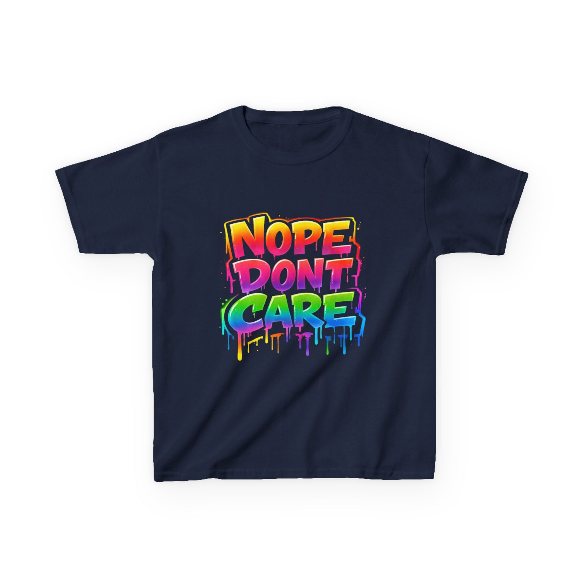 Kids T-shirt — Funny "Nope Don't Care-Lover Graphic