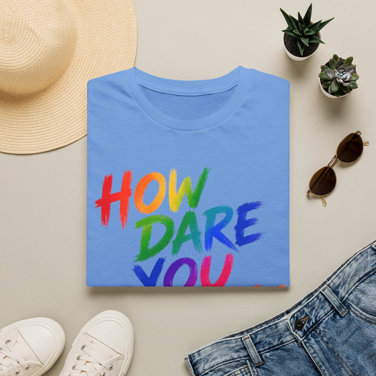 How Dare You Assume I’m Straight Adult T-Shirt — Rainbow Pride Graphic Tee