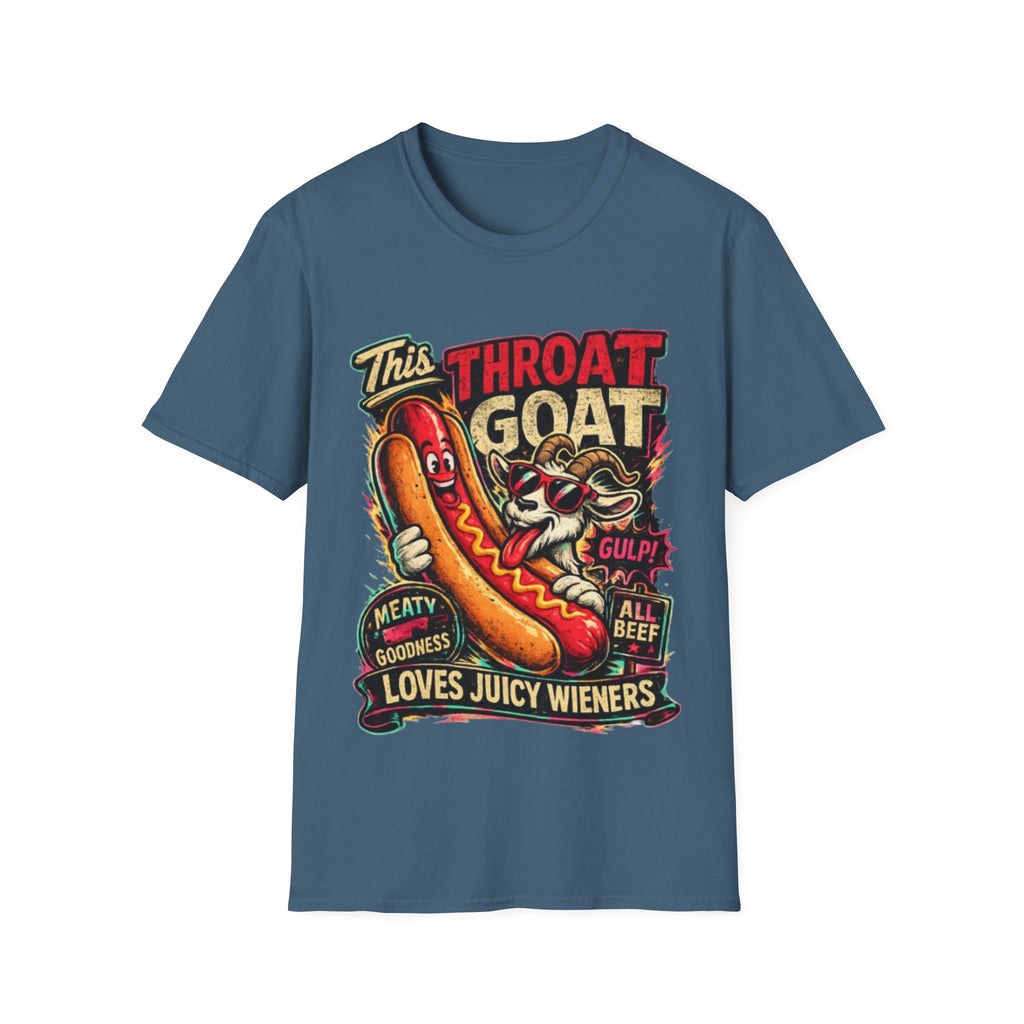 This Throat Goat Adult T-Shirt — Retro Hot Dog Graphic Tee