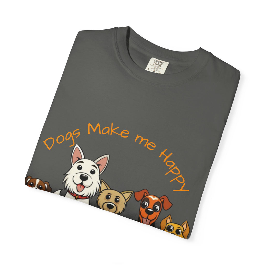 Dog Lover Tee — "Dogs Make Me Happy, Humans Make My Head Hurt" Graphic Adult T-Shirt