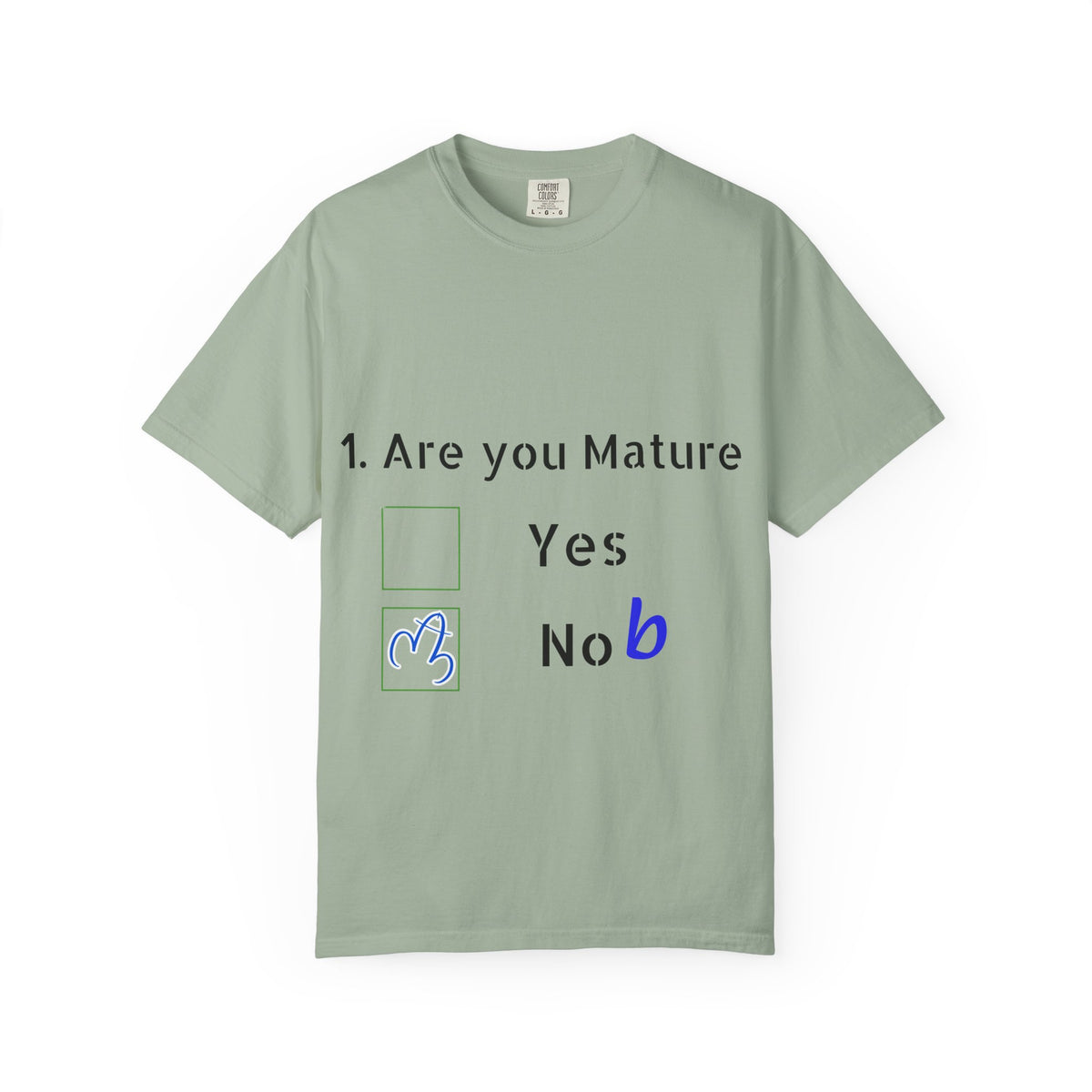 Adult T-Shirt — Funny "Are You Mature?" Checkbox Graphic Tee