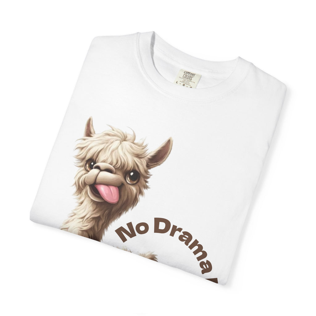 No Drama Llama Adult T-Shirt — Funny Llama Graphic Tee for Animal Lovers