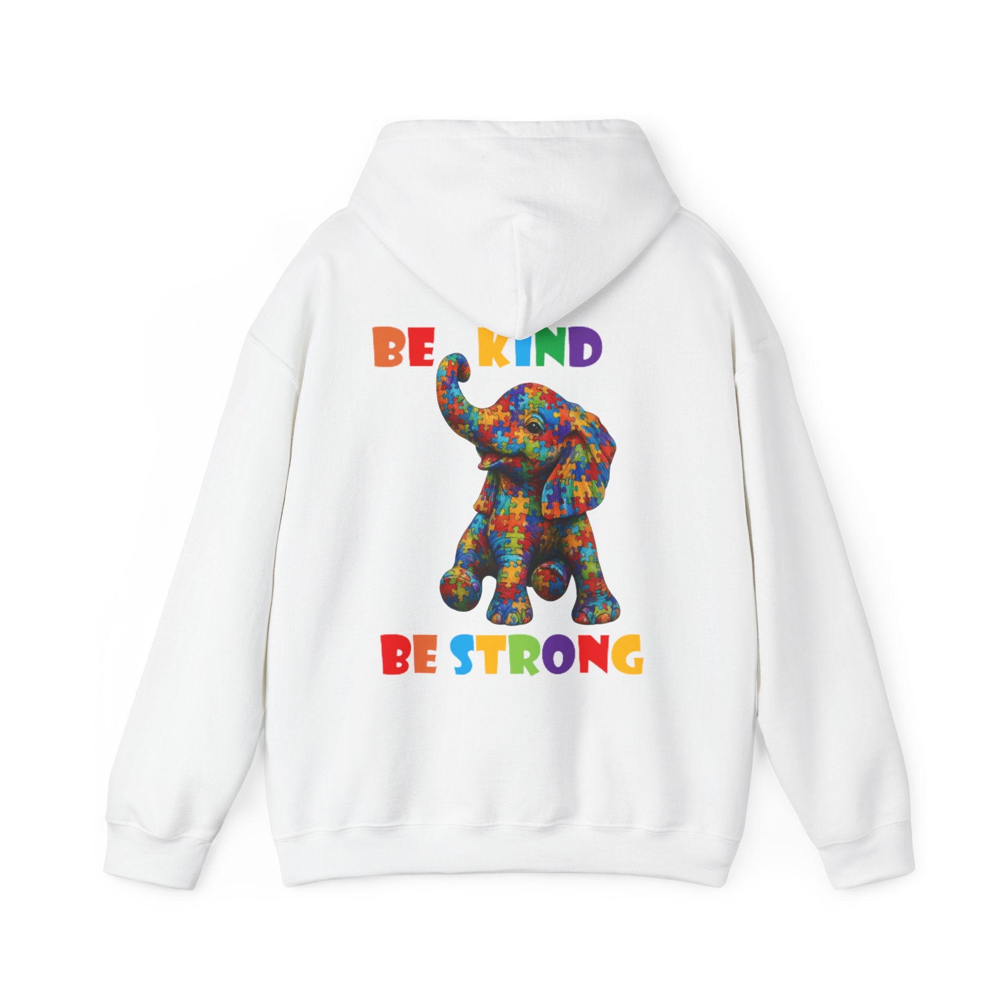 Colorful Elephant 'Be Kind Be Strong' / Adult Hoodie
