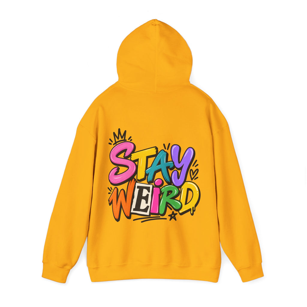 Stay Weird Adult Hoodie – Colorful Graffiti Graphic Hoodie