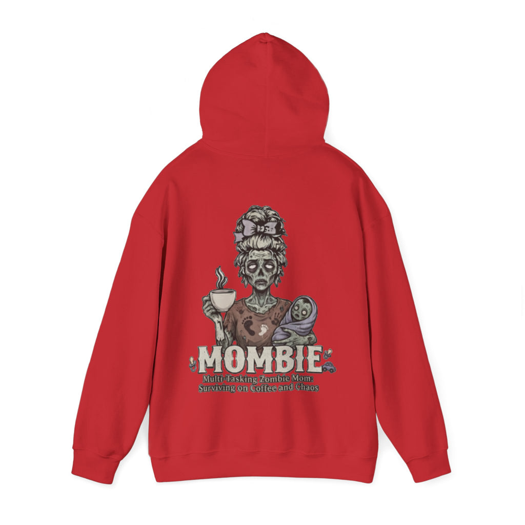 Mombie Adult Hoodie — “Mombie” Funny Coffee & Chaos Mom Sweatshirt