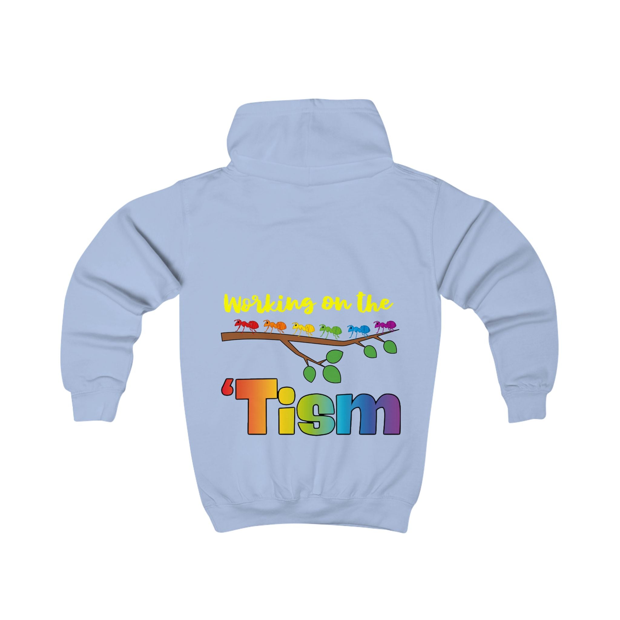 Working on the 'Tism Kids Hoodie | Autism Awareness Rainbow Design