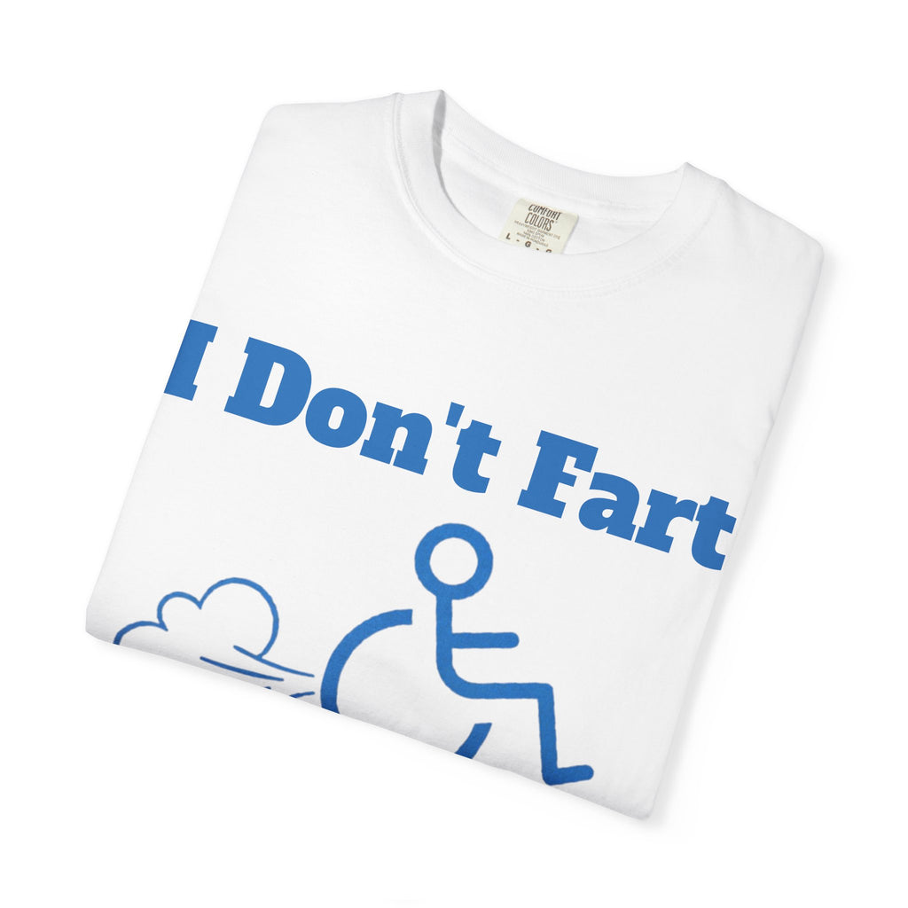 Graphic Adult T-shirt — "I Don't Fart I Turbo Boost" Wheelchair Humor Tee