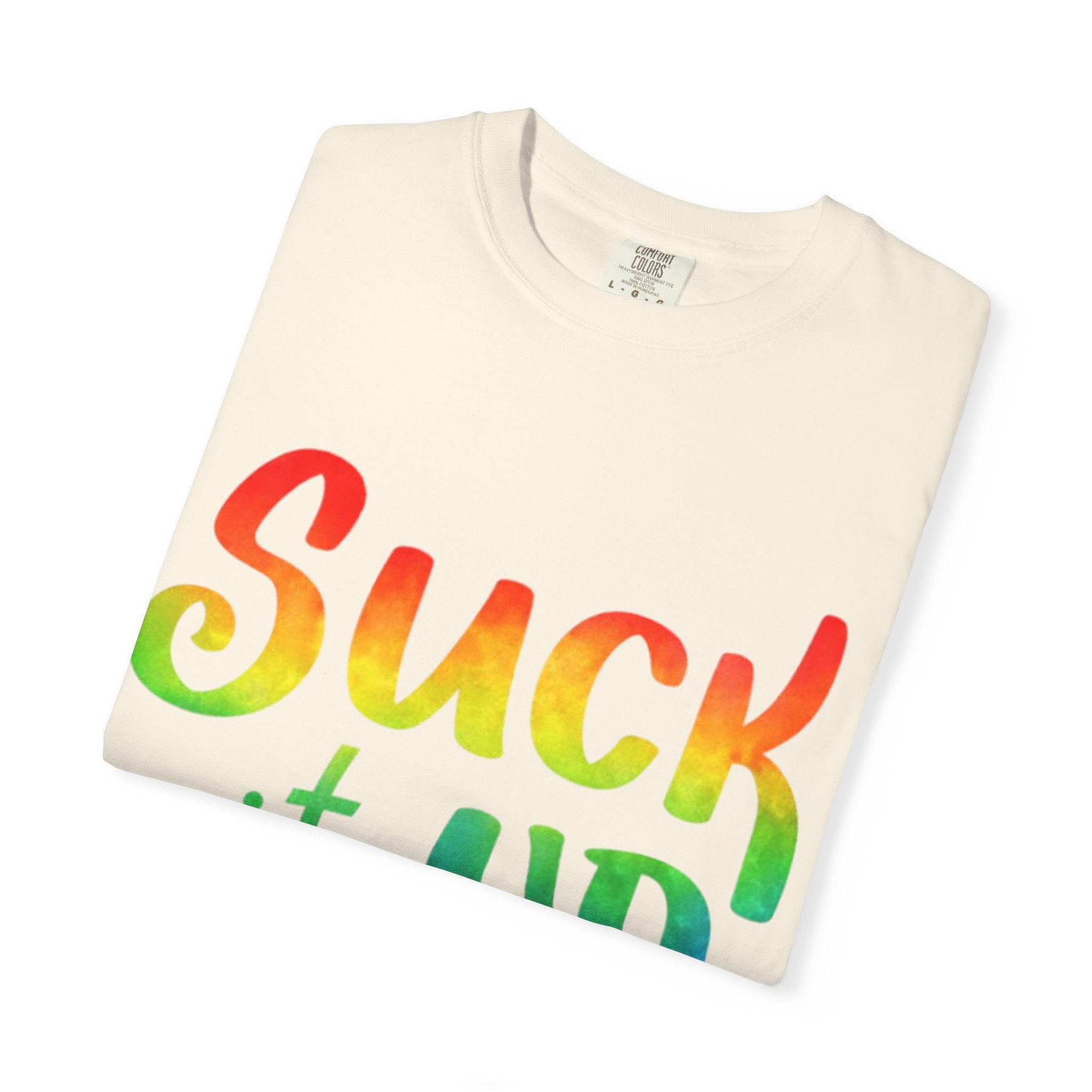 Suck It Up Buttercup Rainbow Graphic Adult T-Shirt