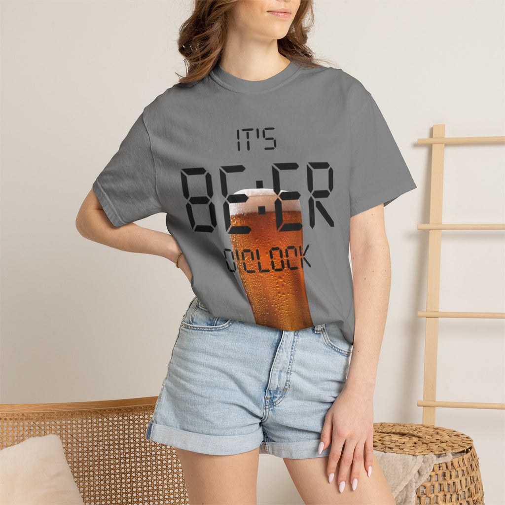 Beer O'Clock Adult T-Shirt — "It's BEER O'CLOCK" Graphic Tee with Pint Glass