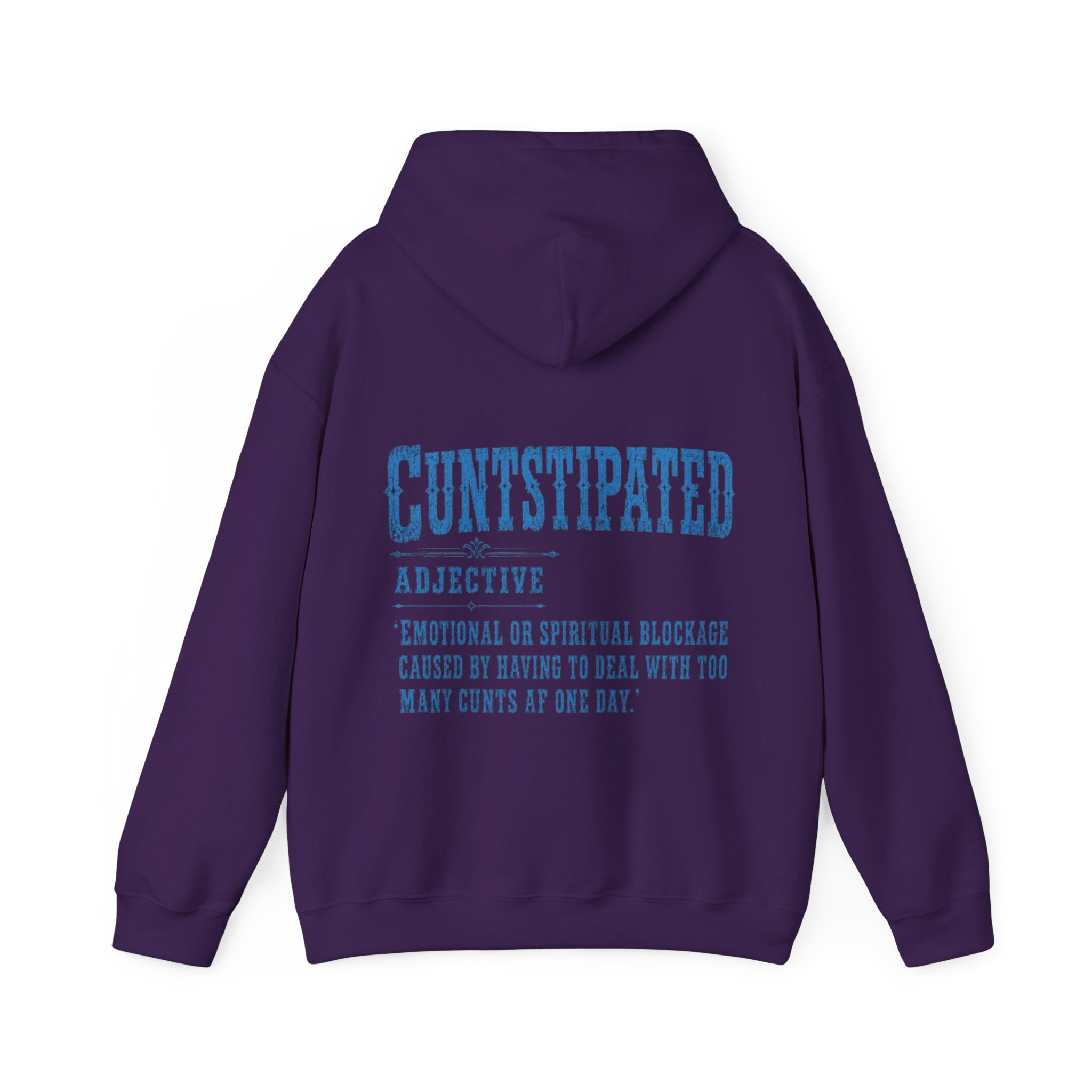 Adult Hoodie — 'Cuntstipated' Definition Graphic Pullover
