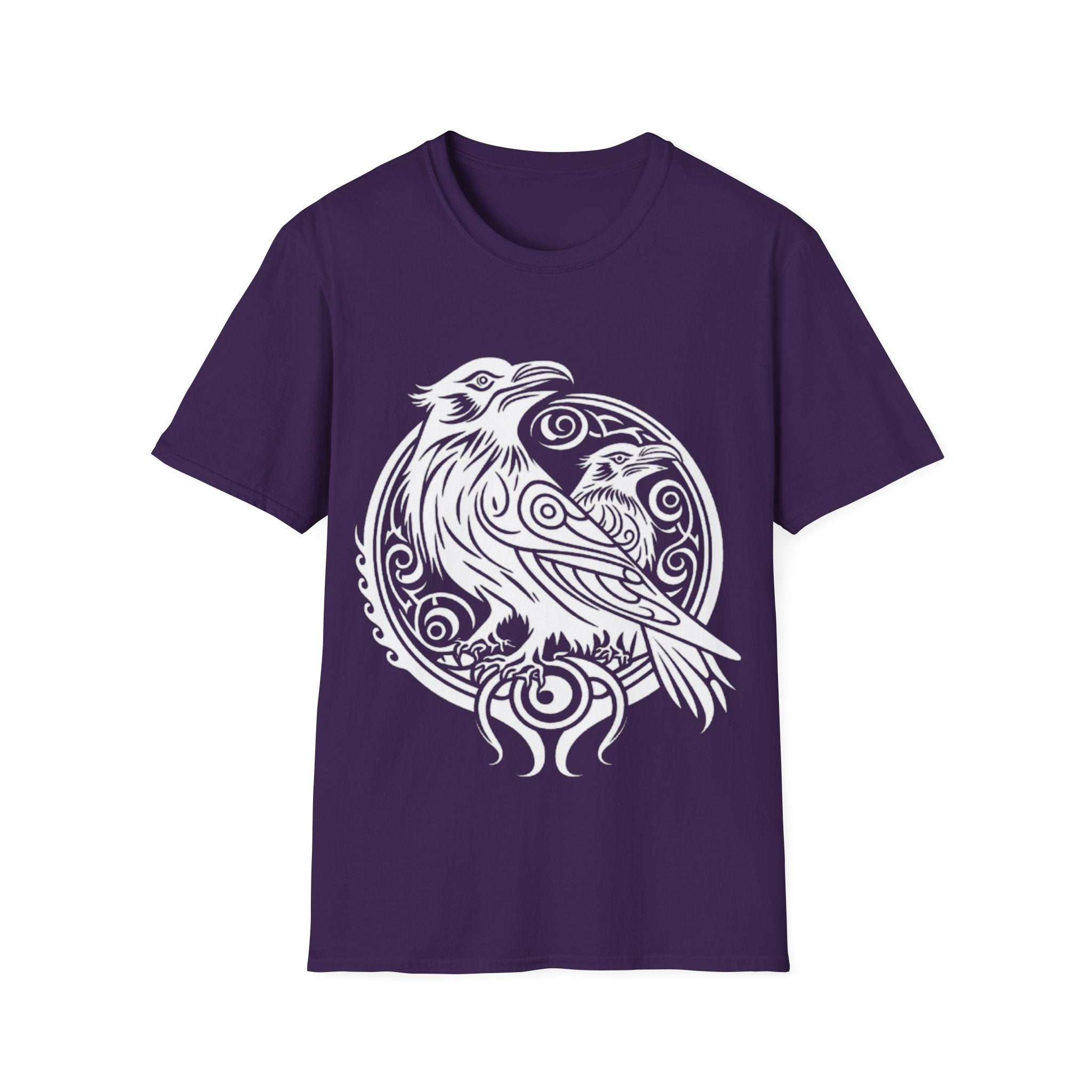 Odens Raven's Tribal Art Adult T-Shirt — Huginn and Muninn