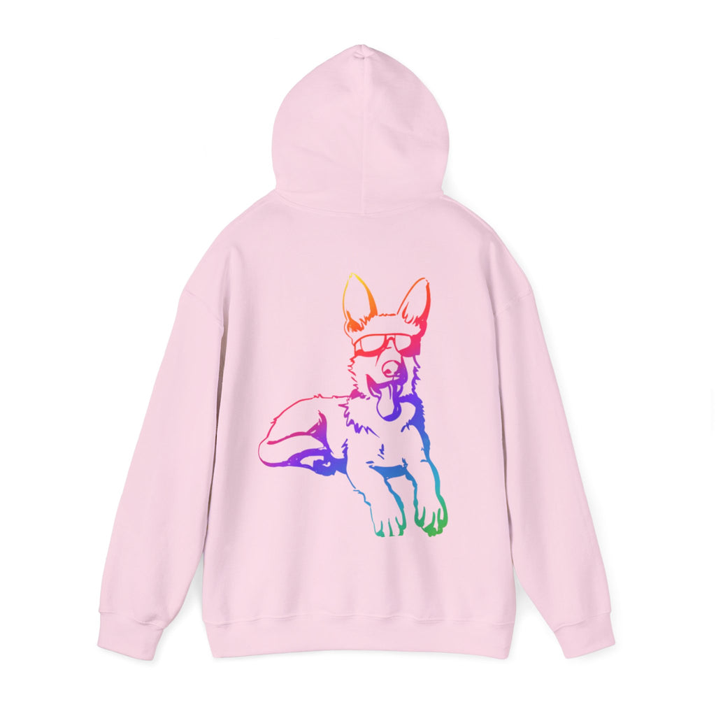 Rainbow Neon German Shepherd Hoodie |  Adults Hoodie