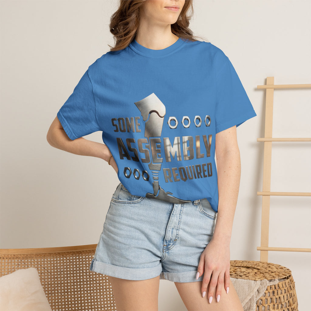 Some Assembly Required Adult T-Shirt — Funny DIY Carpenter Tee