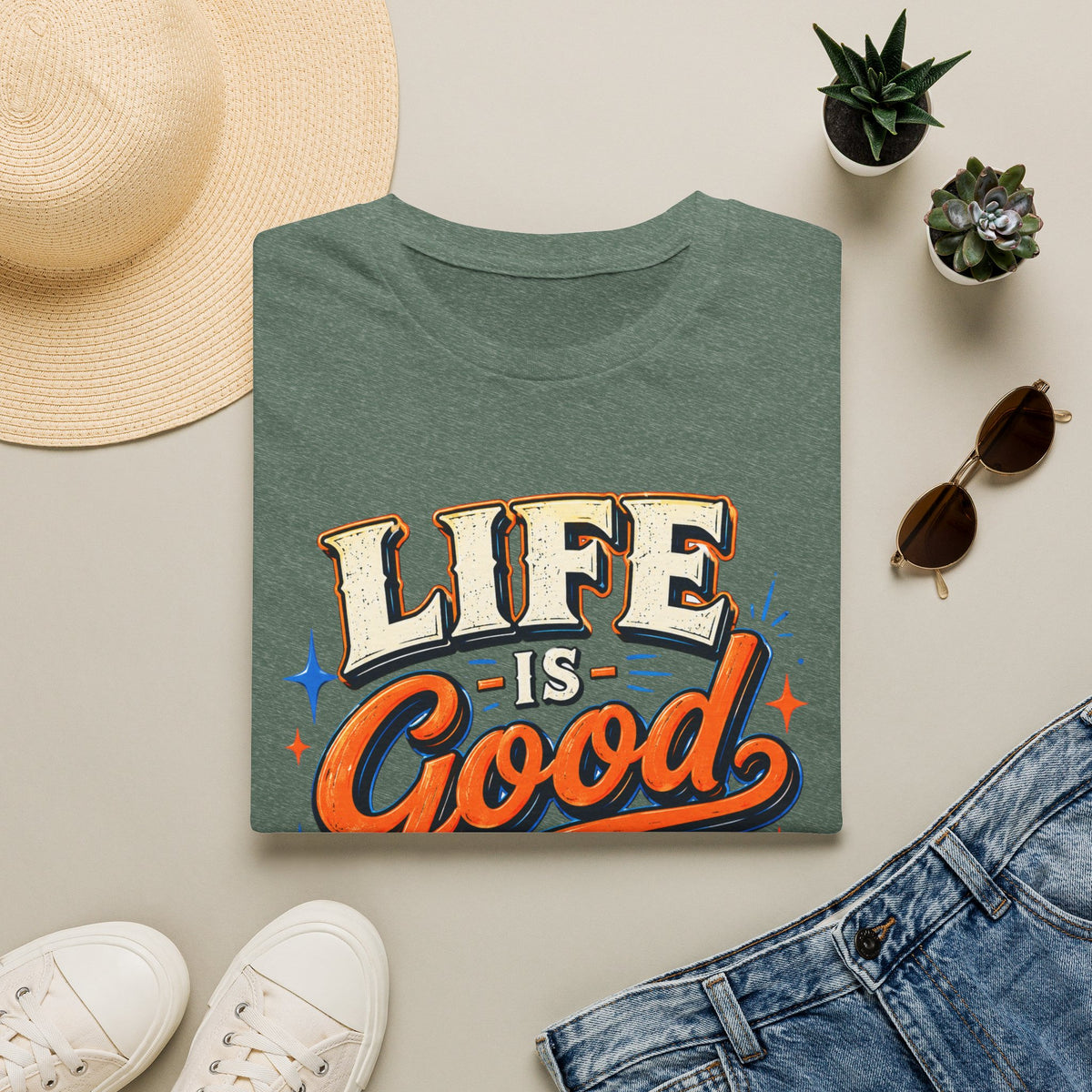 Life Is Good Adult T‑Shirt — "Life Is Good, You Should Get One" Retro Graphic Tee