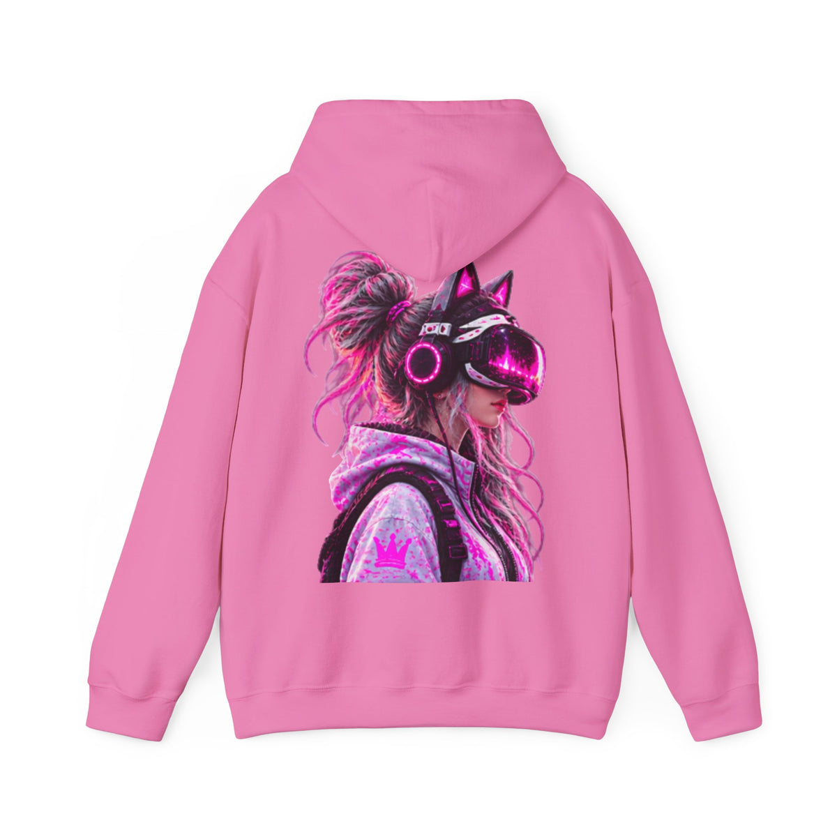 Cyberpunk VR Adult Hoodie — Neon Retro Gamer Aesthetic