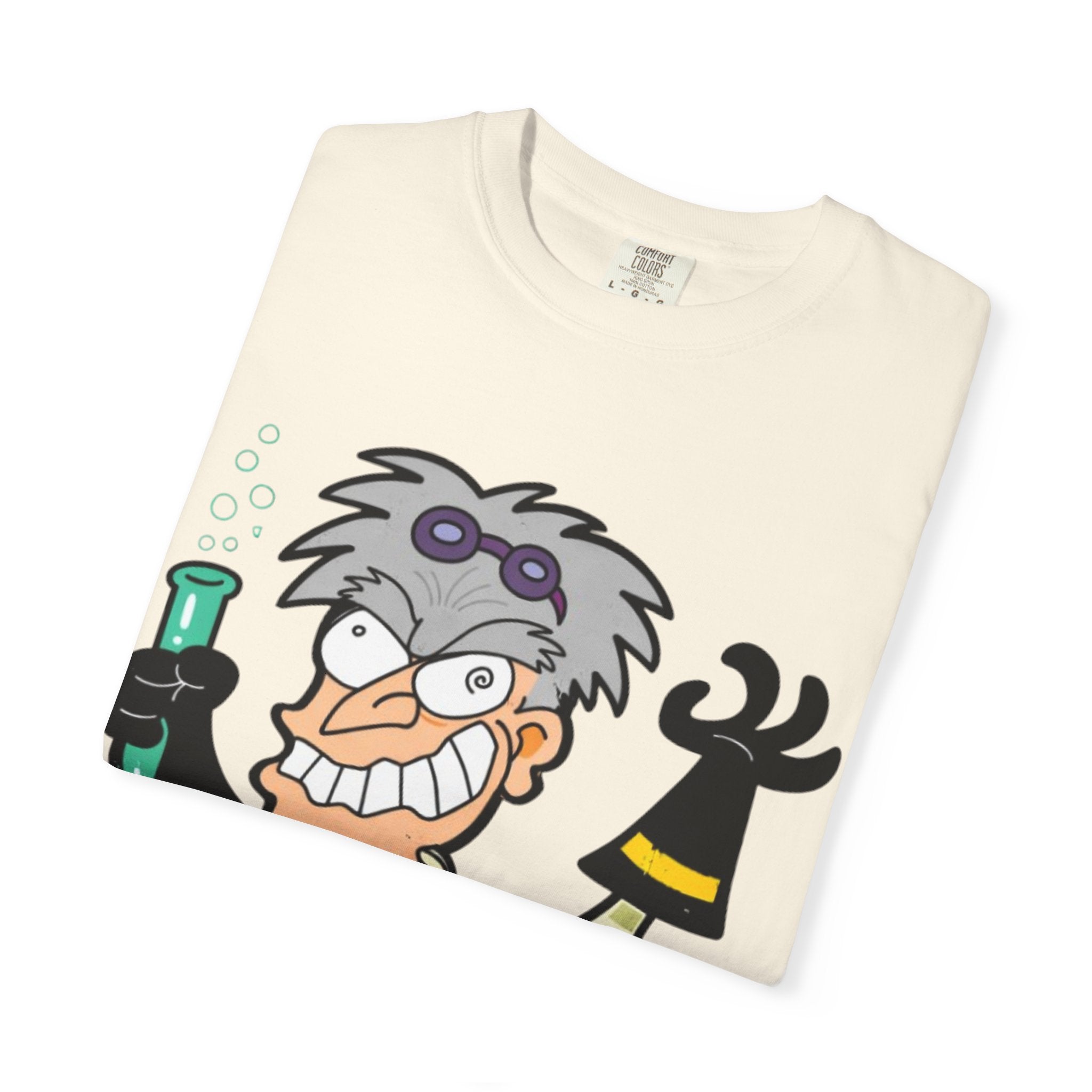Science Cartoon  Adult T-Shirt — "It's Not Rocket Science" Lab Mad Scientist Tee