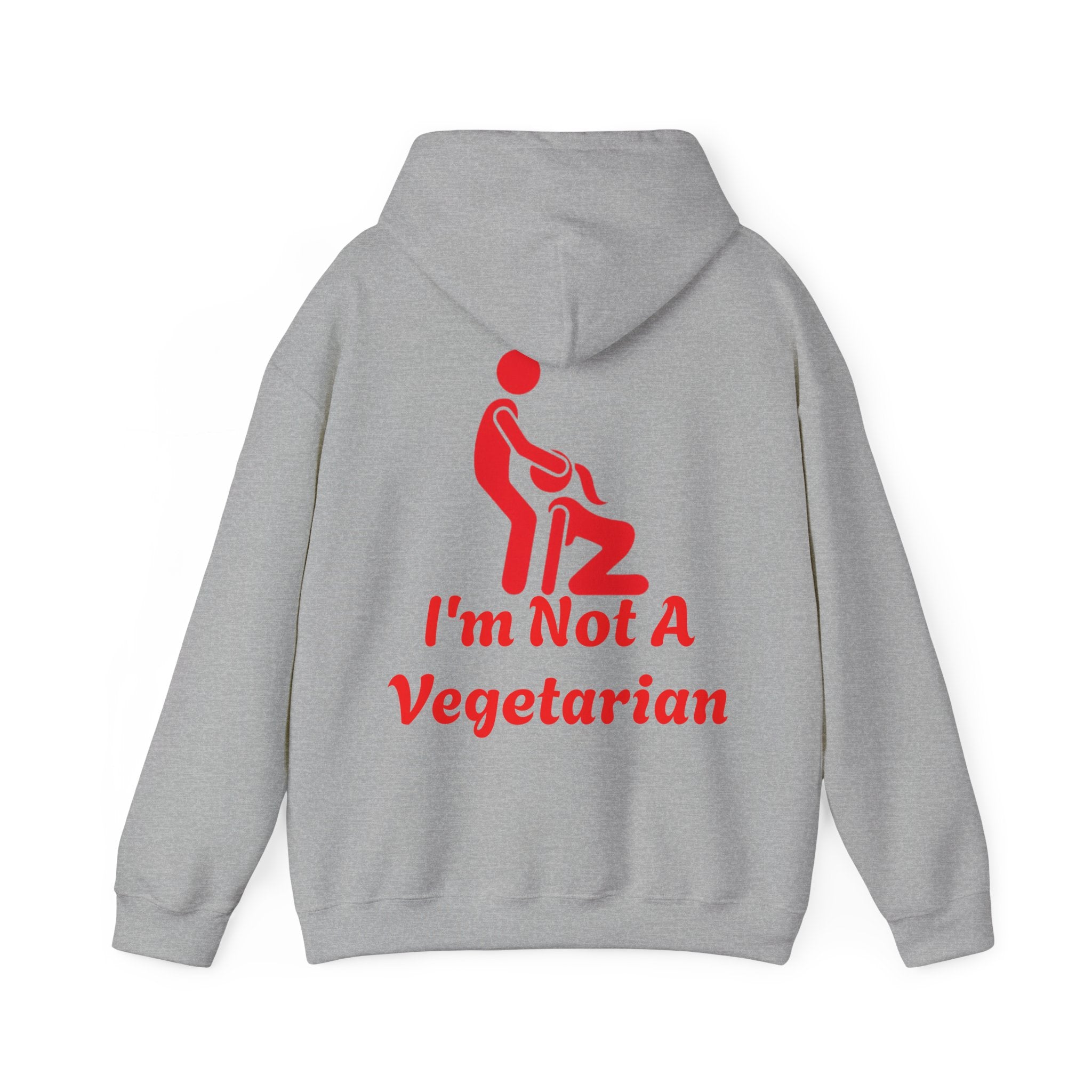 Adult Hoodie — I'm Not A Vegetarian (Funny Grilling Graphic)