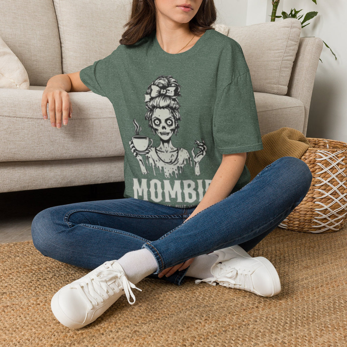 Mombie Adult T-Shirt — Cute Spooky Mom Graphic Tee ("Mommy")