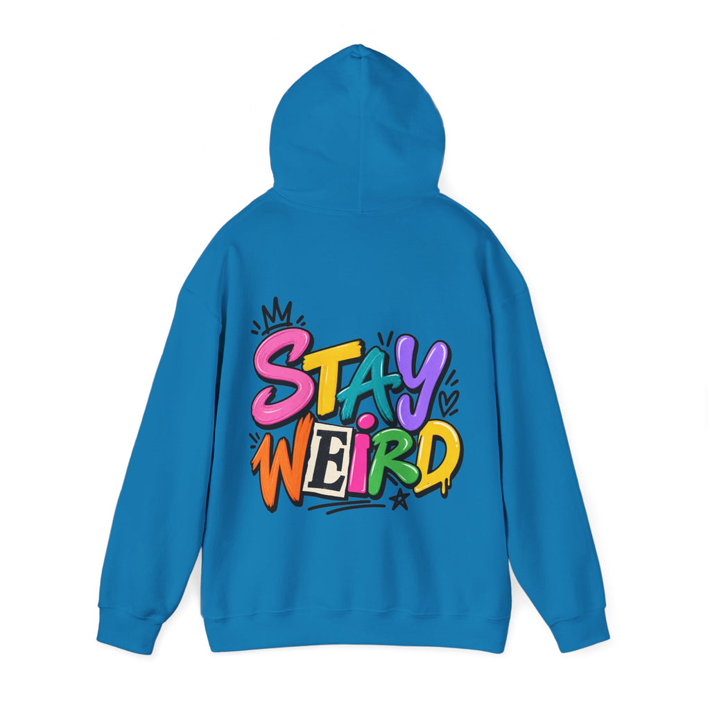 Stay Weird Adult Hoodie – Colorful Graffiti Graphic Hoodie