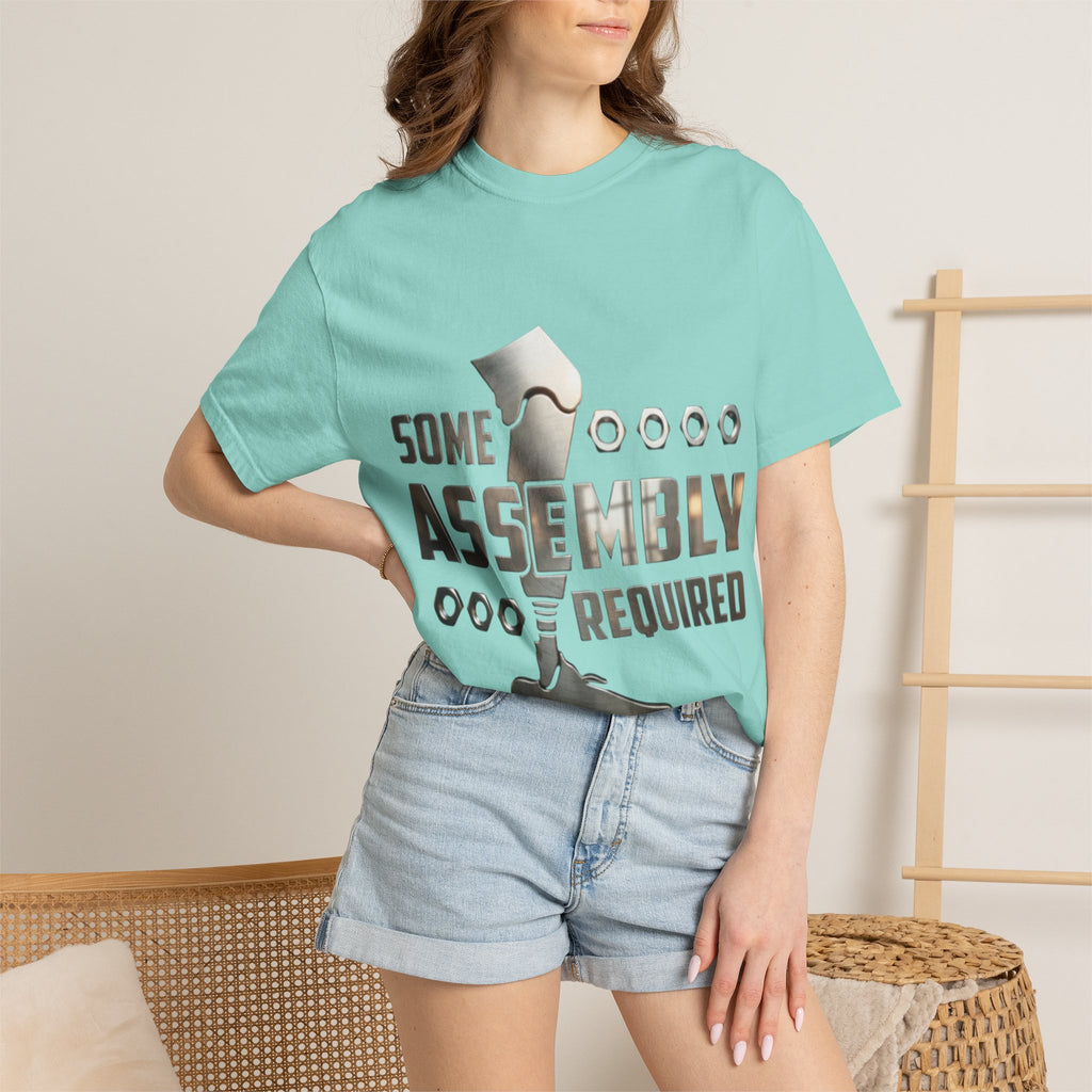 Some Assembly Required Adult T-Shirt — Funny DIY Carpenter Tee