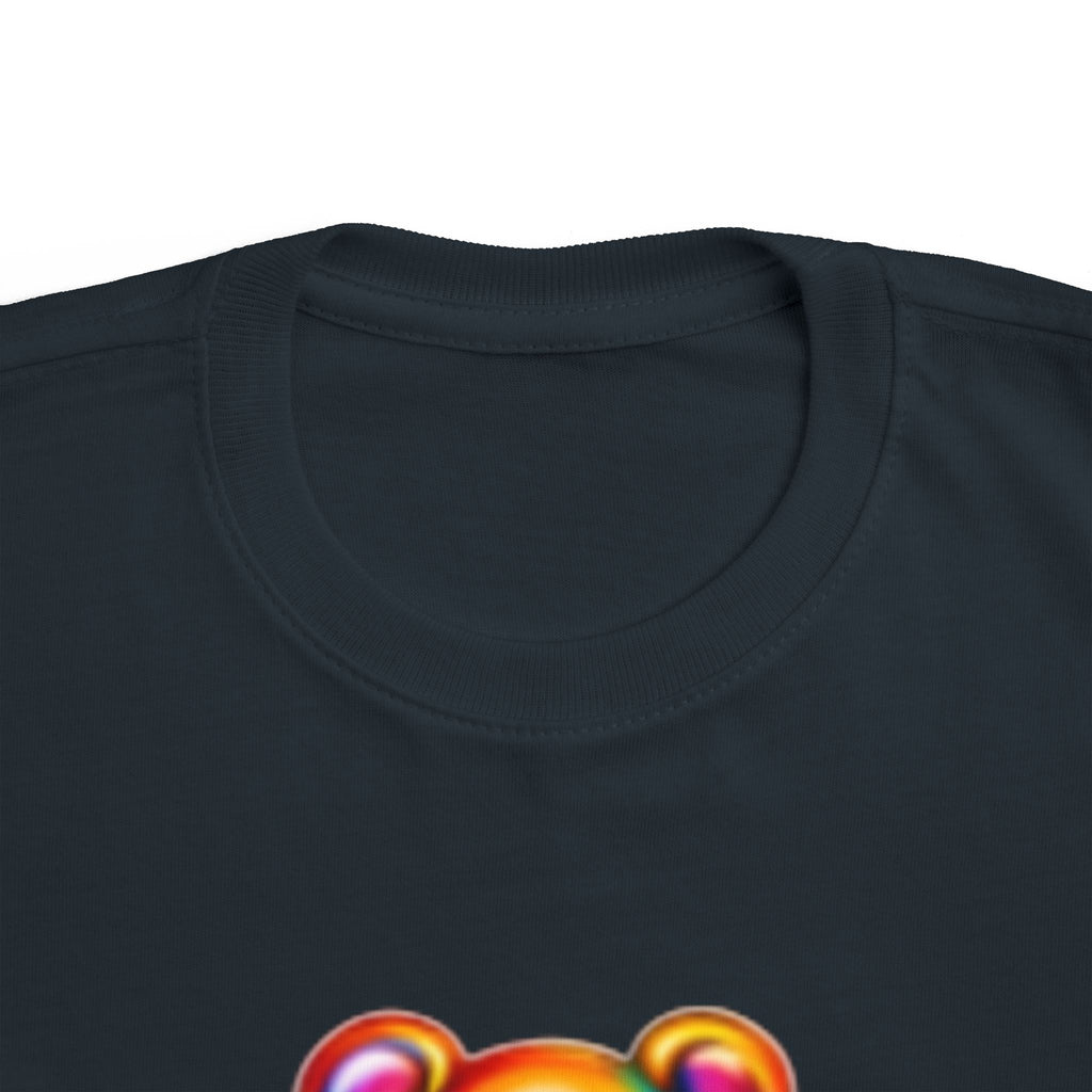 Rainbow Teddy Bear BE KIND Toddler Tee | Kids Positive Message Shirt