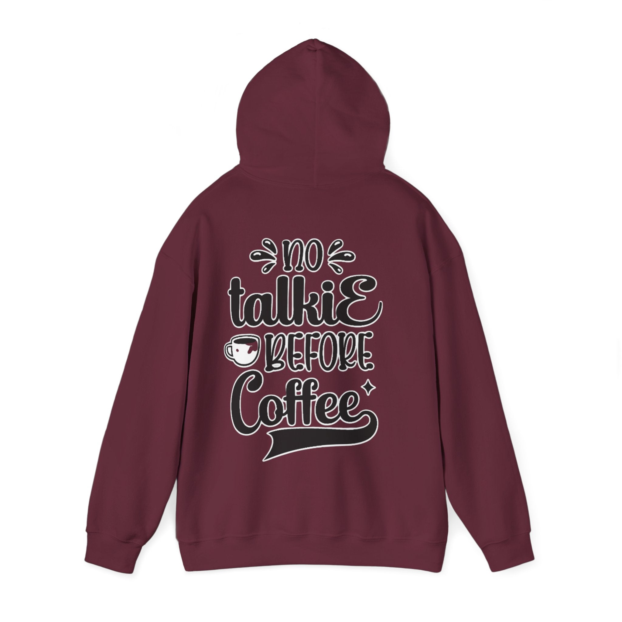 Adult Hoodie — 'No Talkie Before Coffee' Graphic Pullover