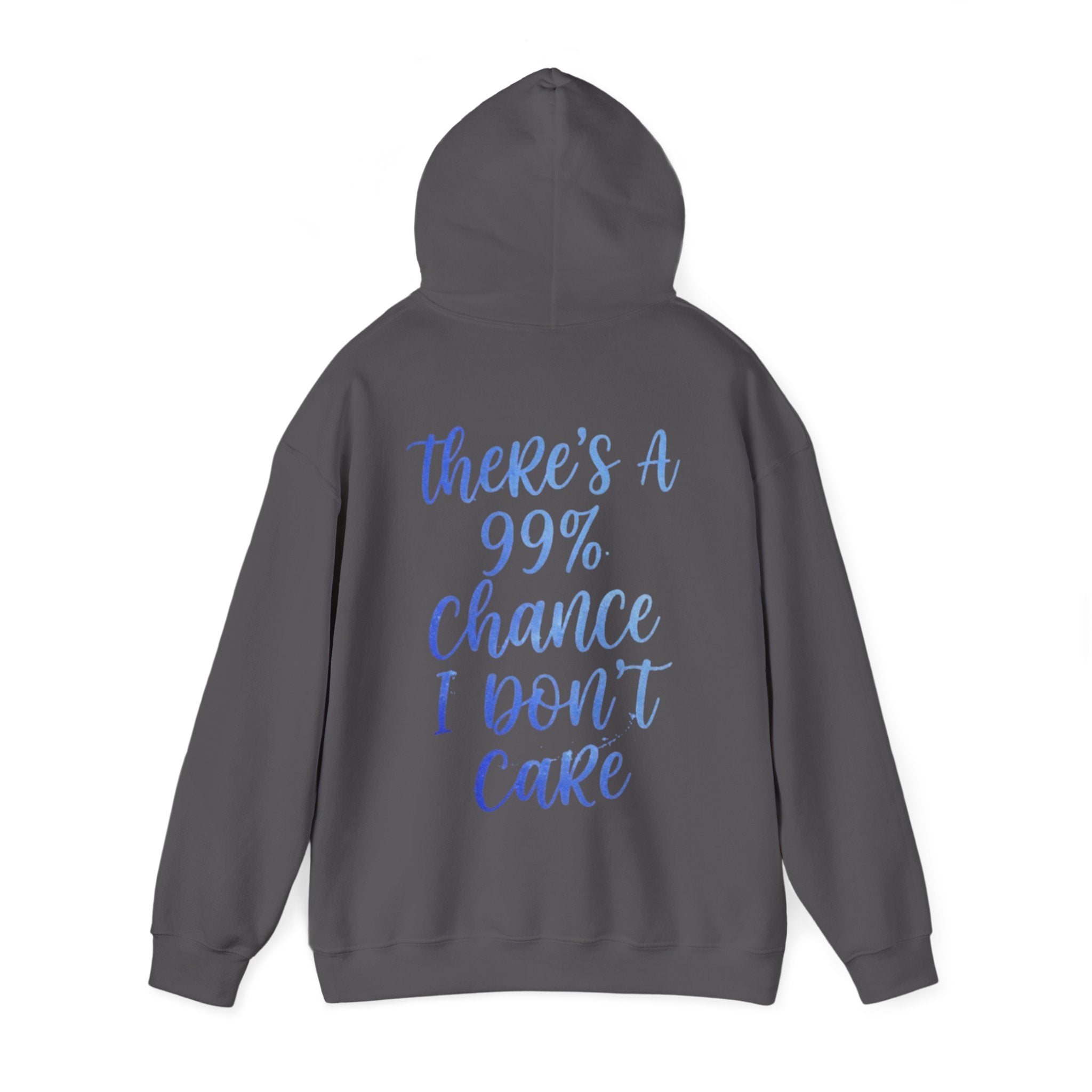 99% Chance I Don’t Care Adult Hoodie — Funny Casual Graphic Hooded Sweatshirt