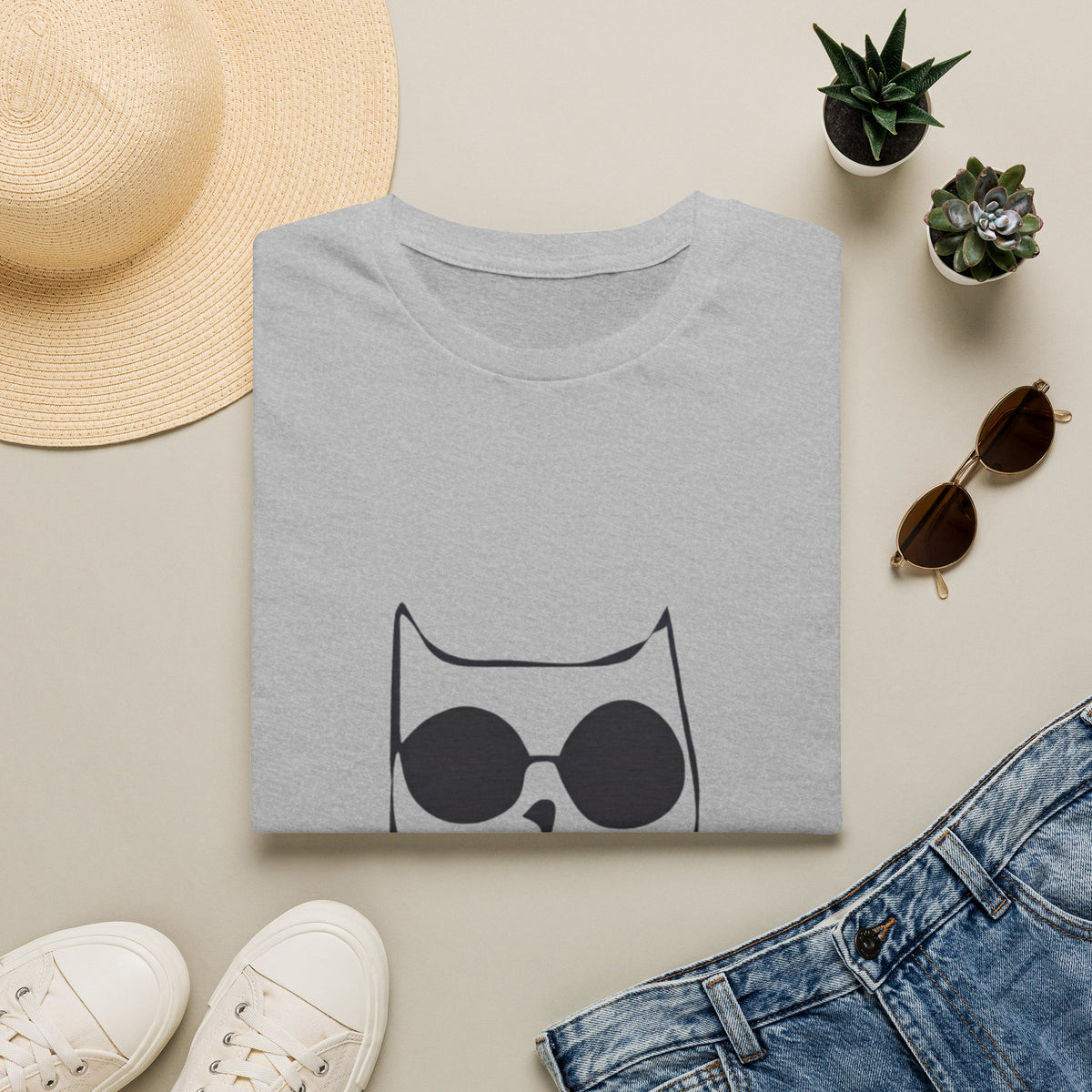 Cat Graphic Adult T-Shirt — "Don't Stress Meowt" Relaxed Tee for Cat Lovers