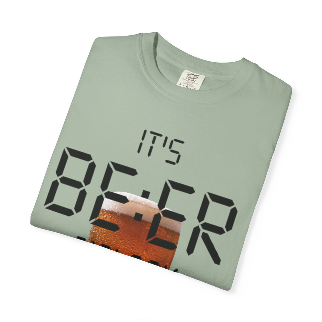 Beer O'Clock Adult T-Shirt — "It's BEER O'CLOCK" Graphic Tee with Pint Glass