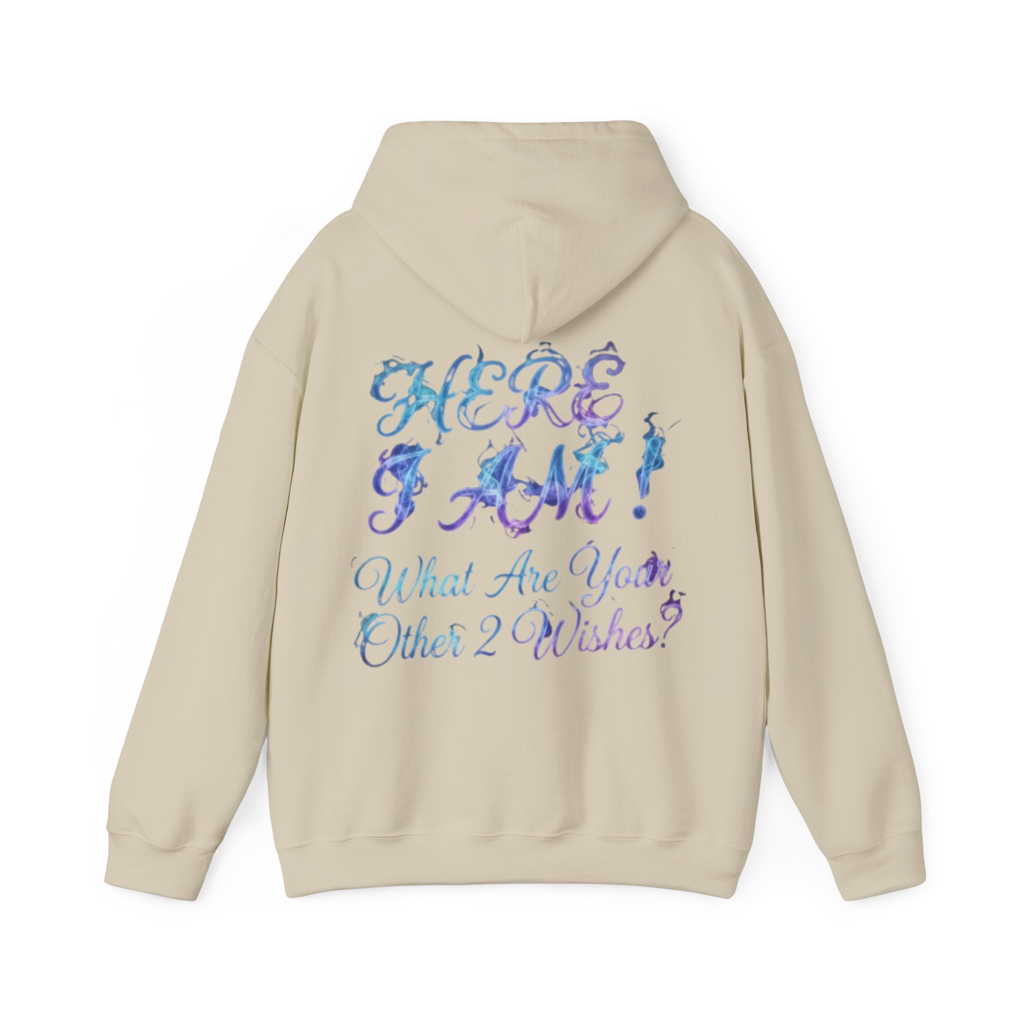 Adult Hoodie — “Here I Am!” Inspirational Script Hooded Sweatshirt