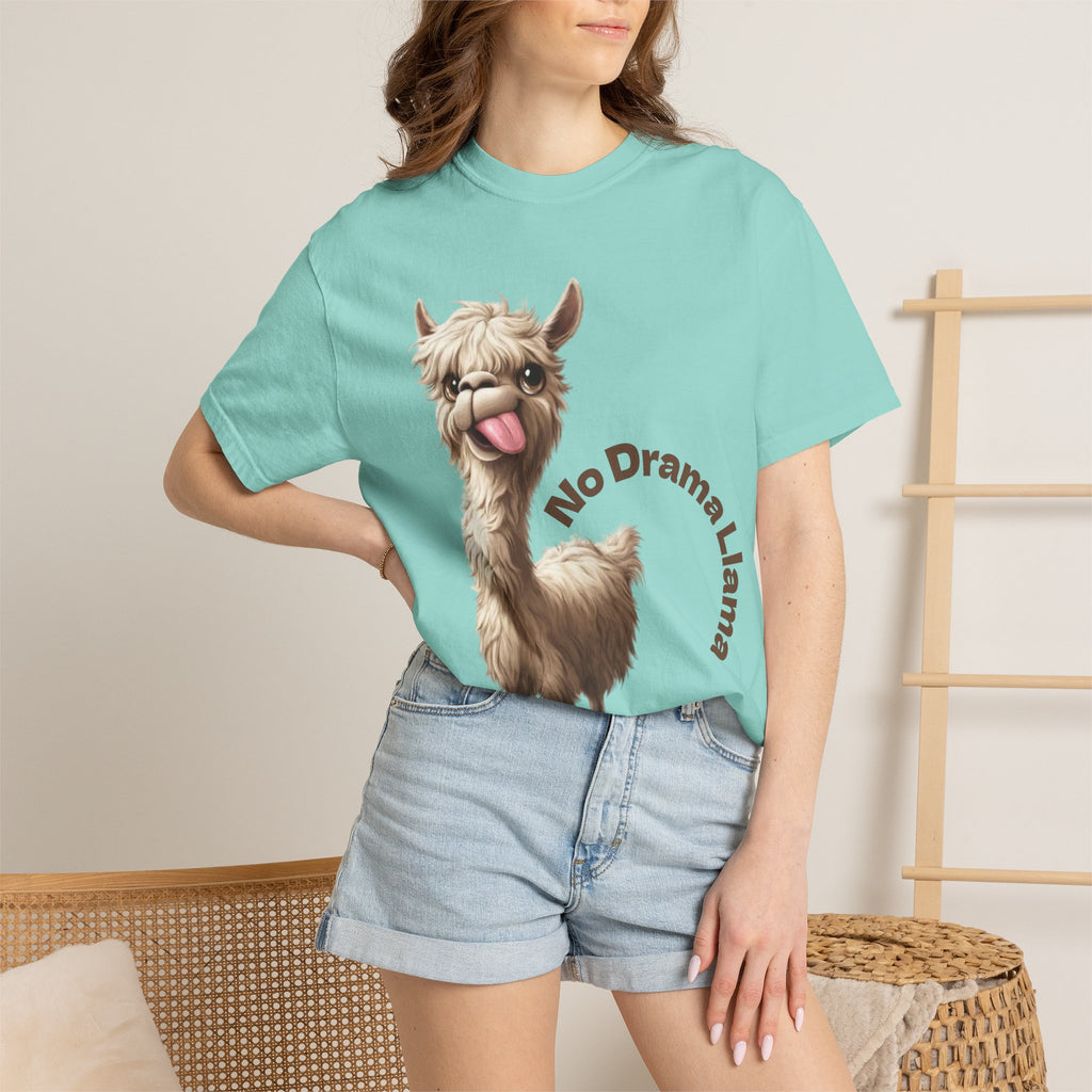 No Drama Llama Adult T-Shirt — Funny Llama Graphic Tee for Animal Lovers