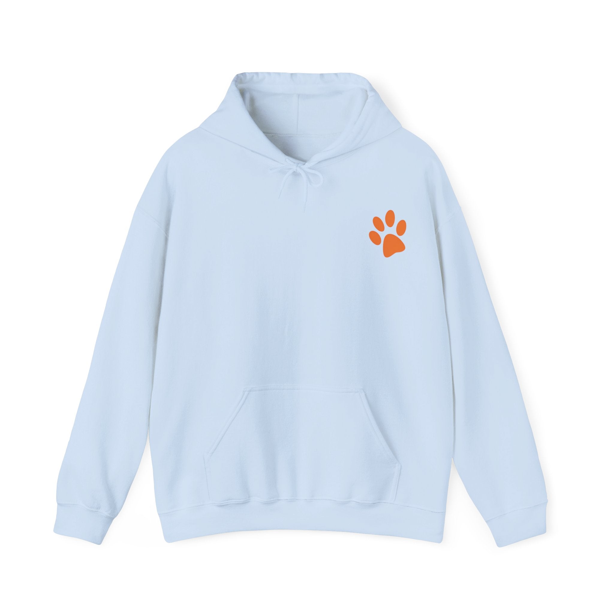 A Little Hat-Titude Puppy Illustration Adult Hoodie | Cute Dog Paw Chest Print