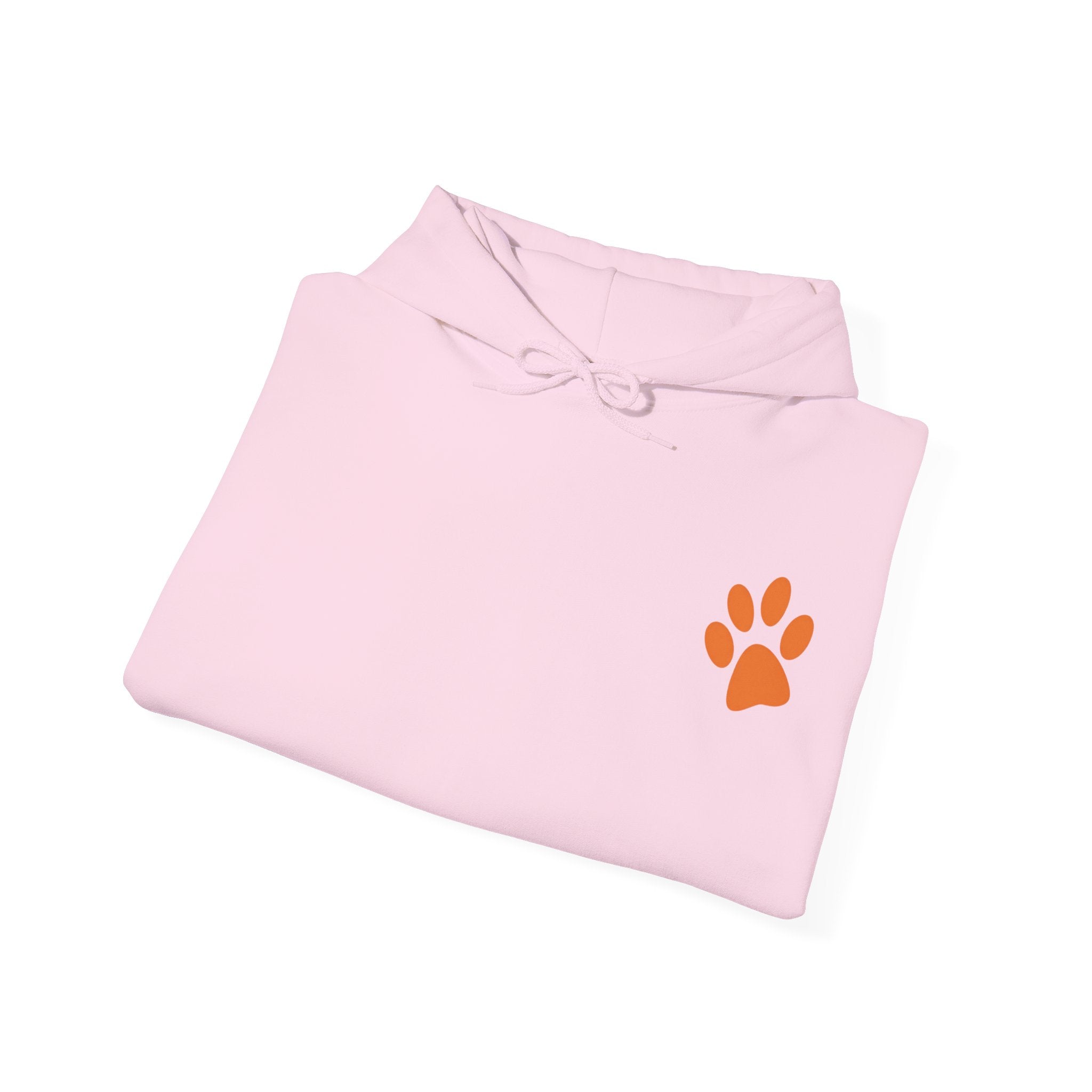 A Little Hat-Titude Puppy Illustration Adult Hoodie | Cute Dog Paw Chest Print