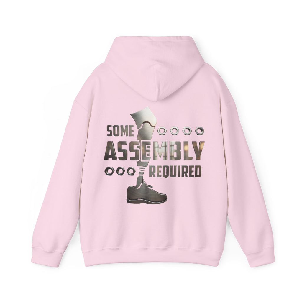 Adult Hoodie — "Some Assembly Required" Robot Leg Graphic Pullover