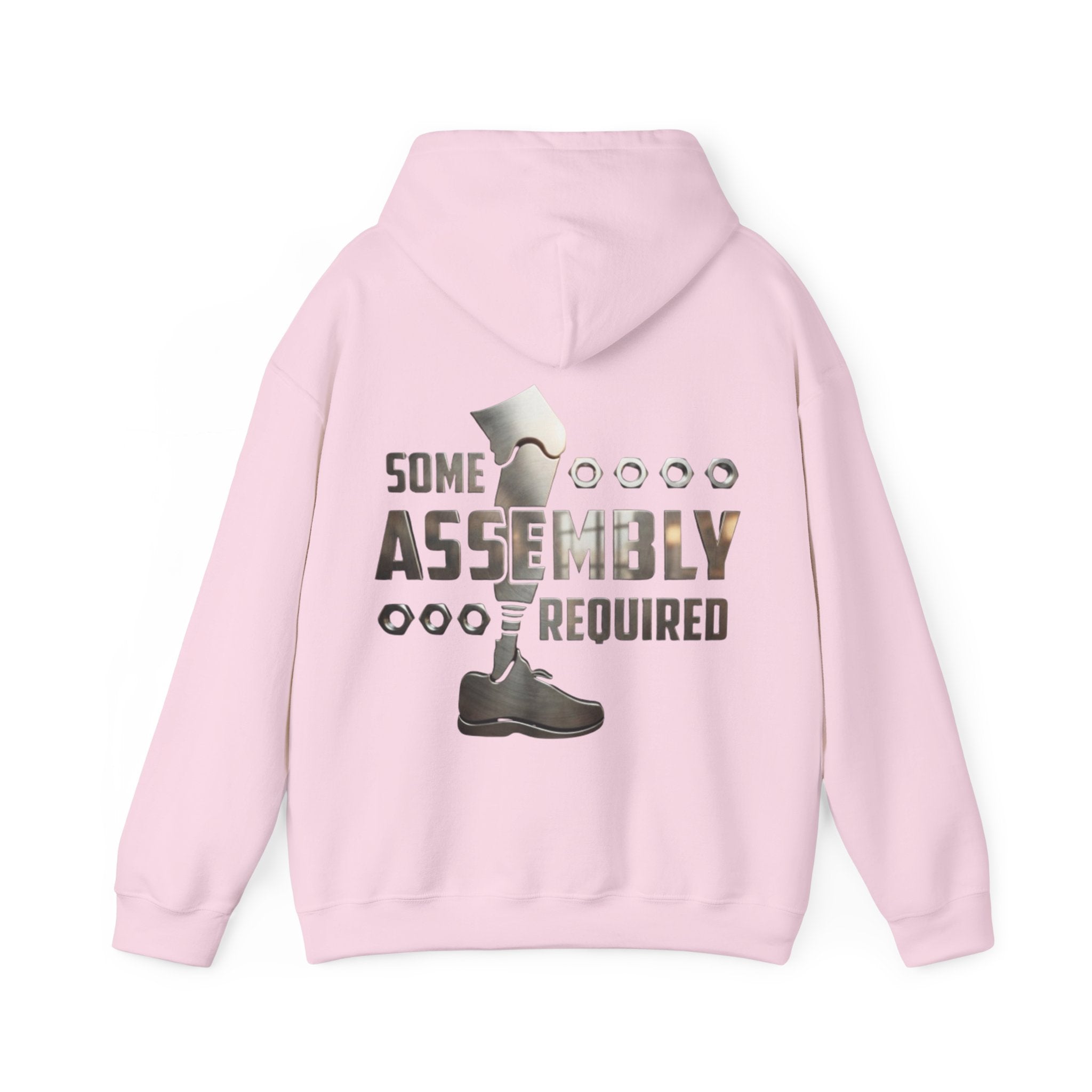 Adult Hoodie — "Some Assembly Required" Robot Leg Graphic Pullover