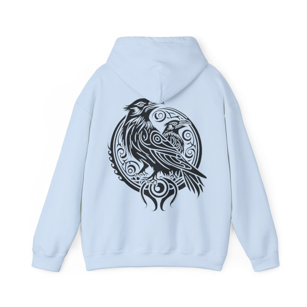 Odens Raven'sTribal Circle Adult Hoodie — Huginn and Muninn