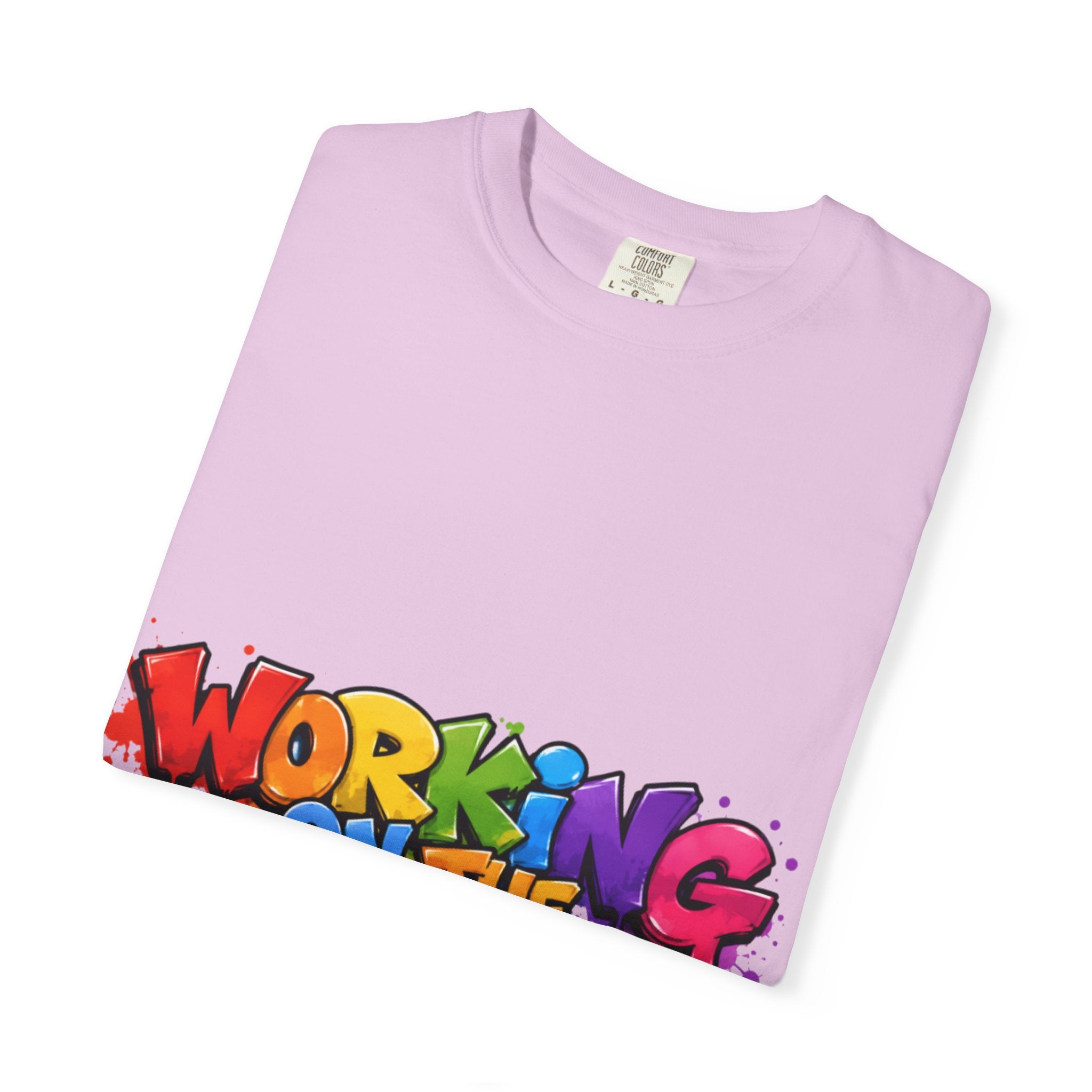 Working on the Tsim graffiti style Adult T-shirt | colorful street art text