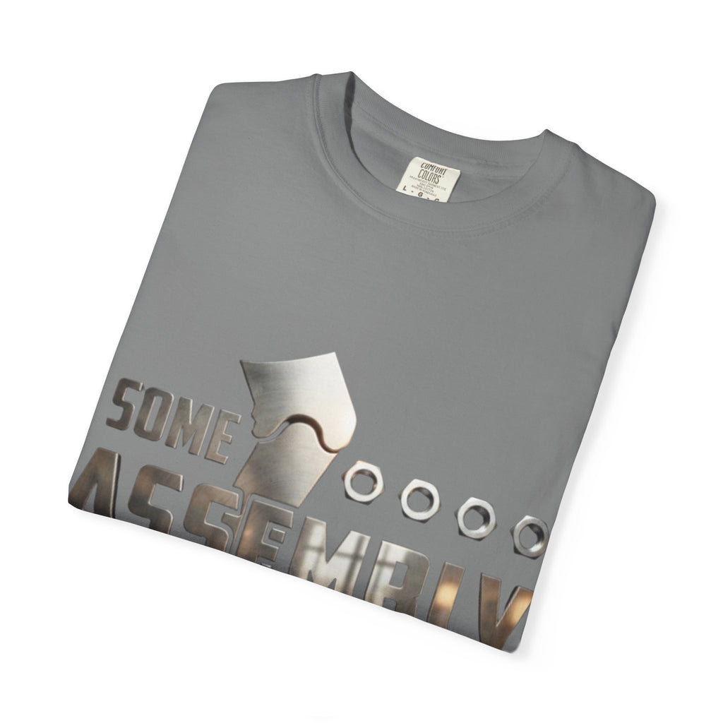 Some Assembly Required Adult T-Shirt — Funny DIY Carpenter Tee